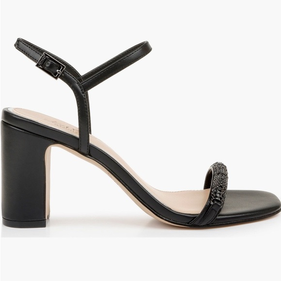 NEW! Jewel Badgley Mischka Charlee Block Heel Sandal in Black - Size 9 - Picture 4 of 7